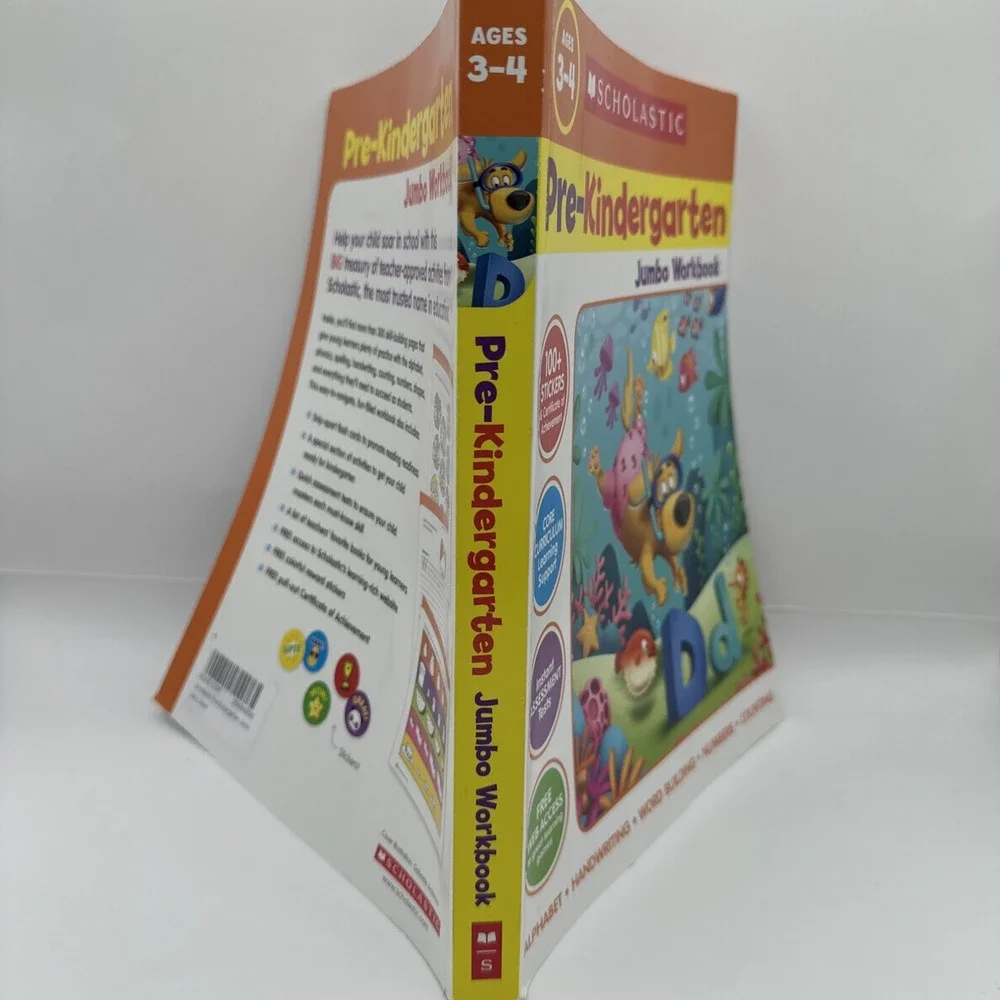 Scholastic‎ Pre-Kindergarten Jumbo Workbooks Paperback Children Ages 3-4 New